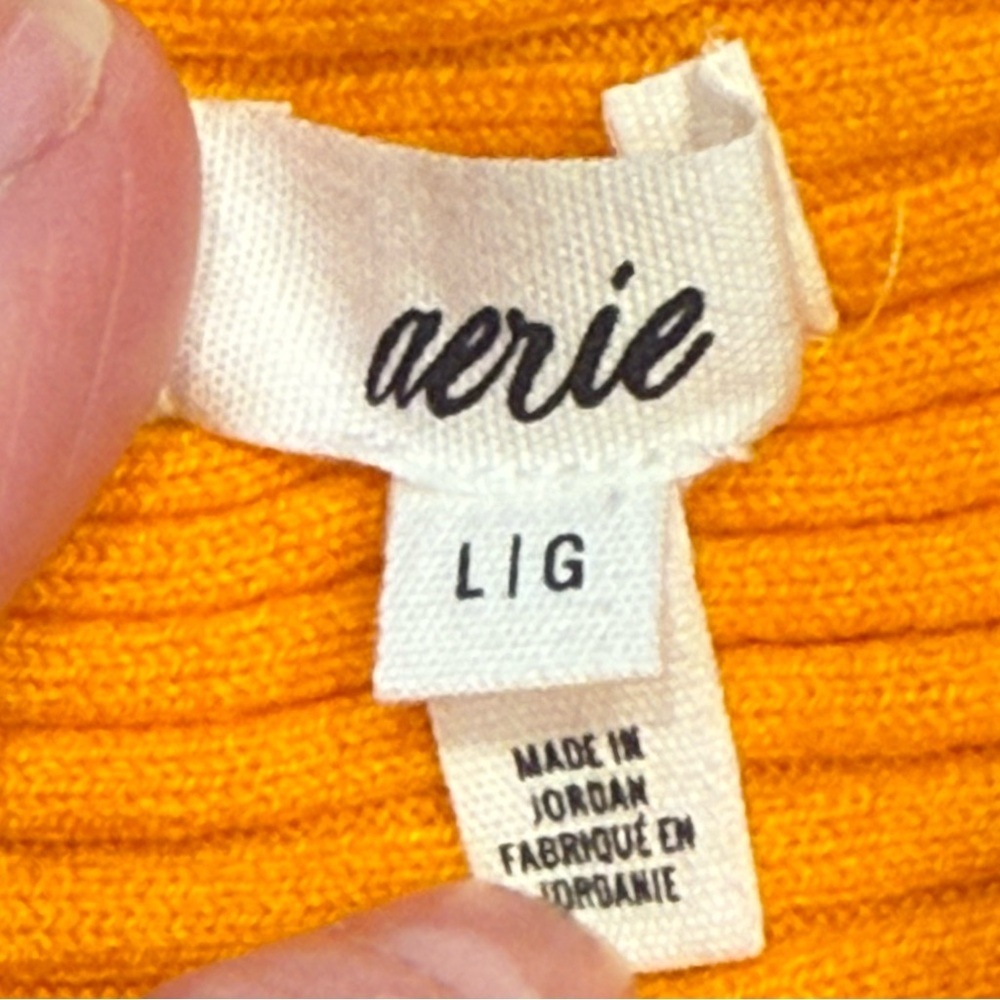 Orange Ribbed Wrap Crop Tank Top - Picture 2 of 6
